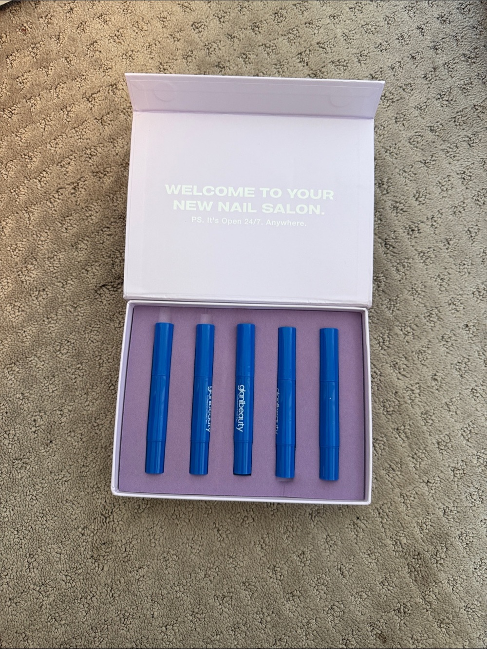 Blue Nail Tool Pen Set - 5 Pack